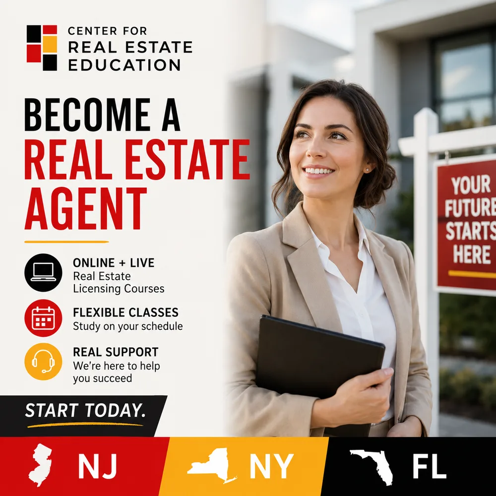Center for Real Estate Education ChatGPT ad — Become a Real Estate Agent in Education & Learning