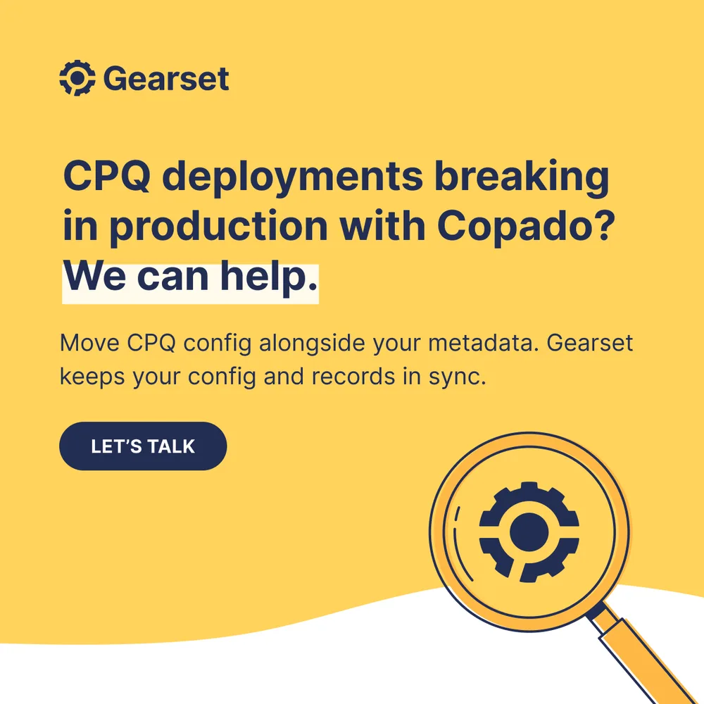 Gearset ChatGPT ad — CPQ deployments failing in production?