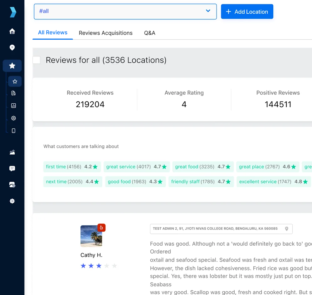 Synup Corporation ChatGPT ad — All your client reviews, in one platform