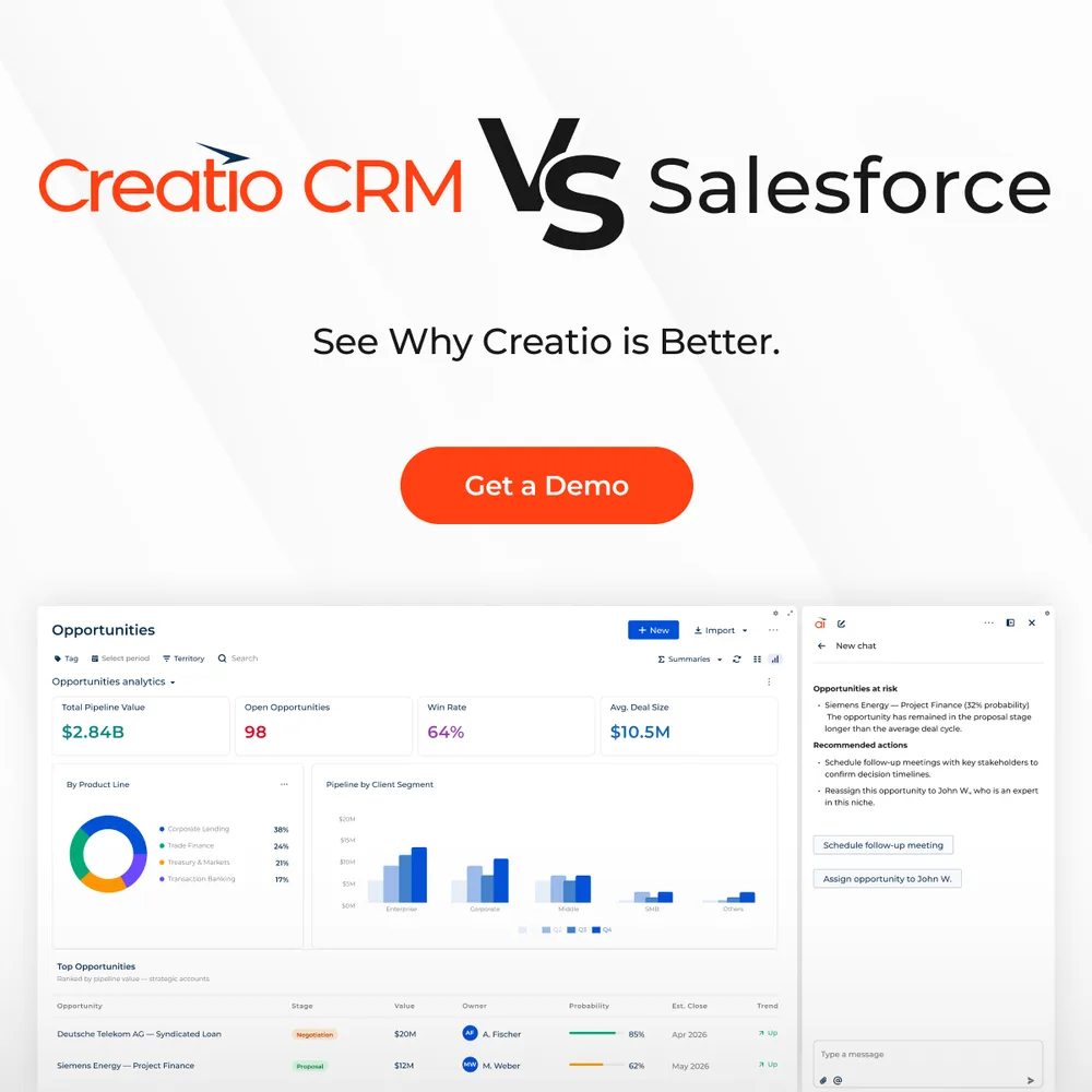 CREATIO AMERICAS Inc ChatGPT ad — Switch to Creatio in Business Consulting