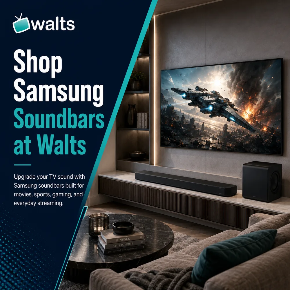 Walts TV ChatGPT ad — Shop Samsung Soundbars at Walts TV