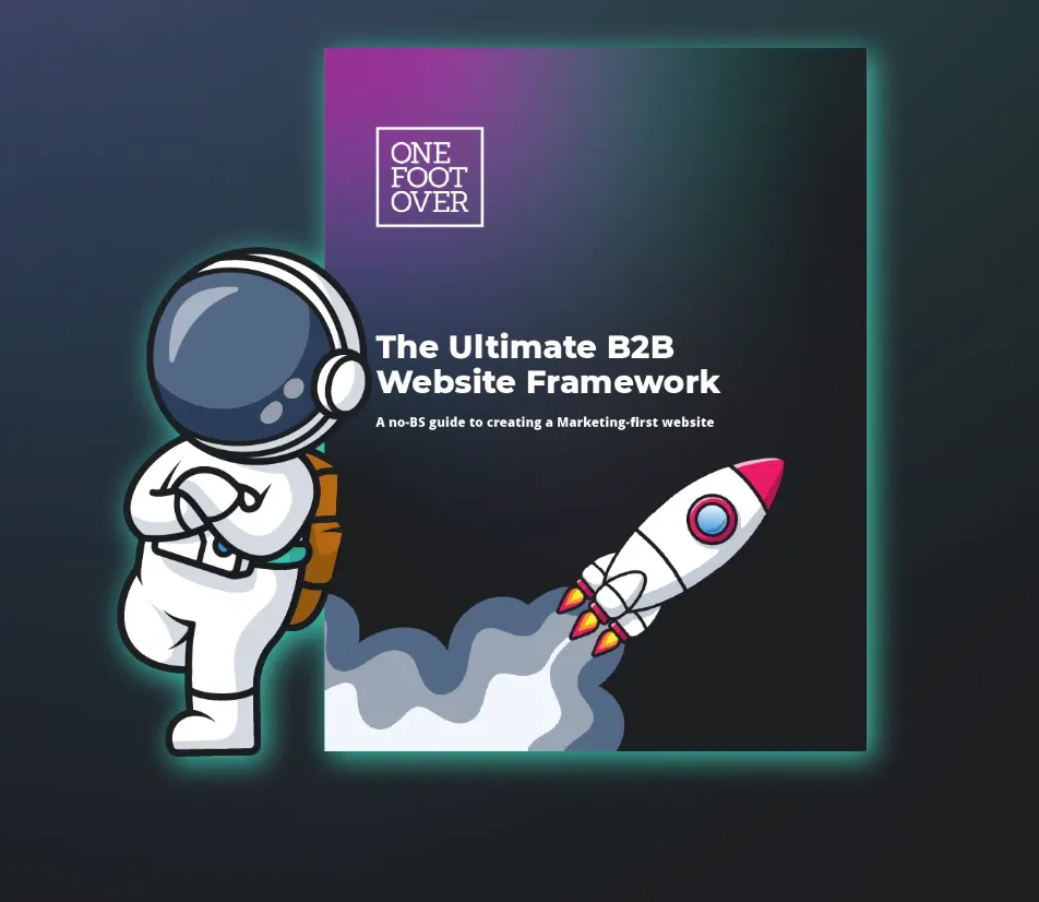 One Foot Over ChatGPT ad — The Ultimate B2B Website Framework in SaaS & Productivity