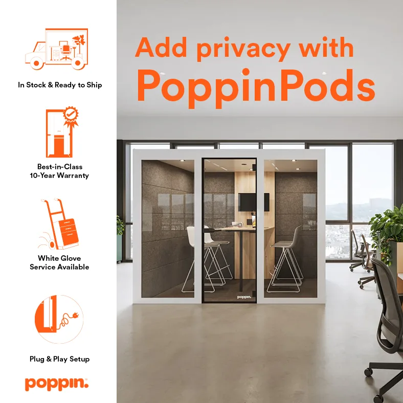 Poppin Furniture LLC ChatGPT ad — Take Meetings In Private