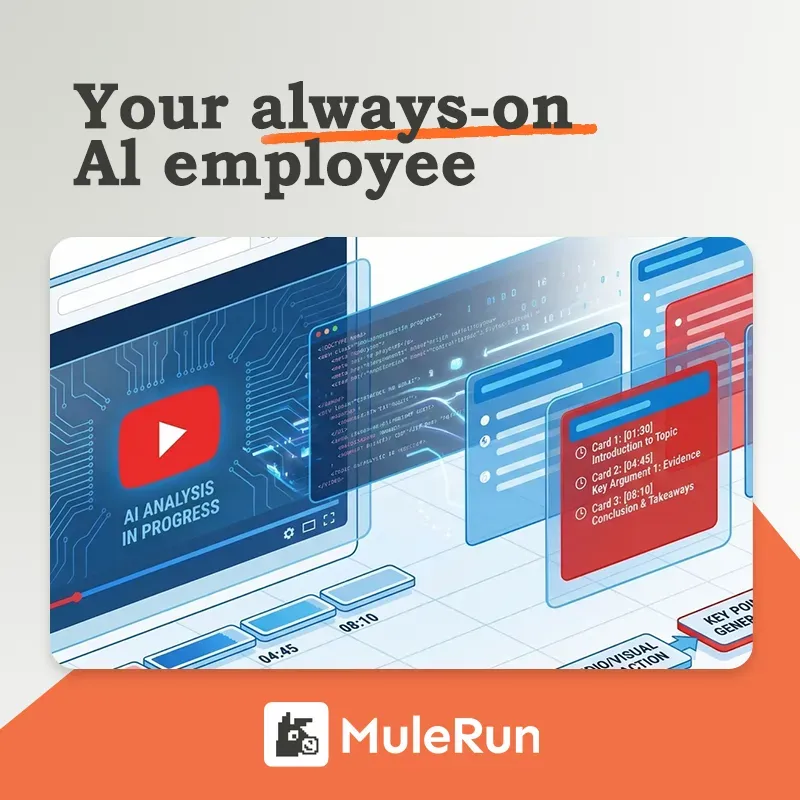 MuleRun ChatGPT ad — Stunning videos, instantly. in Crypto & Investing