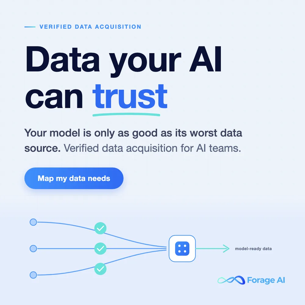 Forage AI ChatGPT ad — Your AI is only as good as its data.