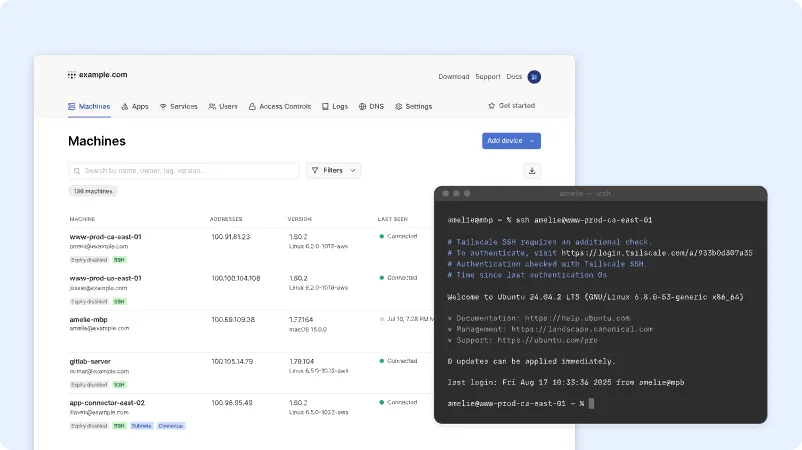 Tailscale ChatGPT ad — Tailscale | Secure remote access for teams