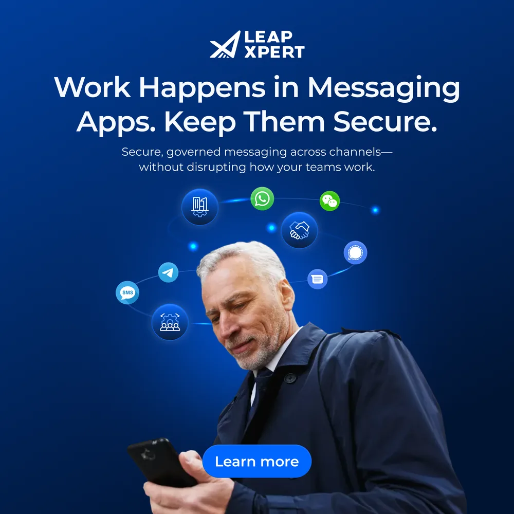 LeapXpert ChatGPT ad — Meet Clients on the Apps They Already Use in Business Consulting
