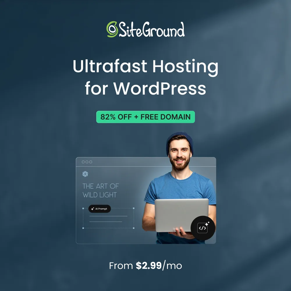 SiteGround ChatGPT ad — Try WordPress hosting with AI built in