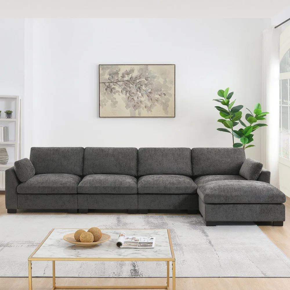 Wayfair ChatGPT ad — 130" Modular Sectional Sofa, L-Shape Brayden Studio®