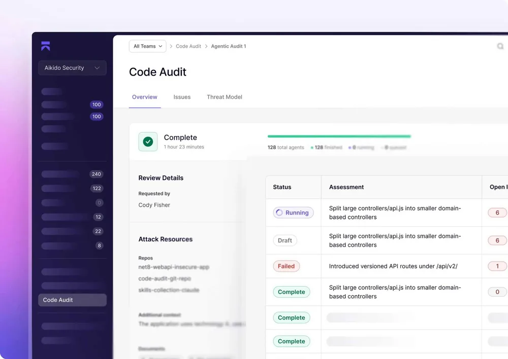 Aikido Security ChatGPT ad — Agentic Code Security in Crypto & Investing