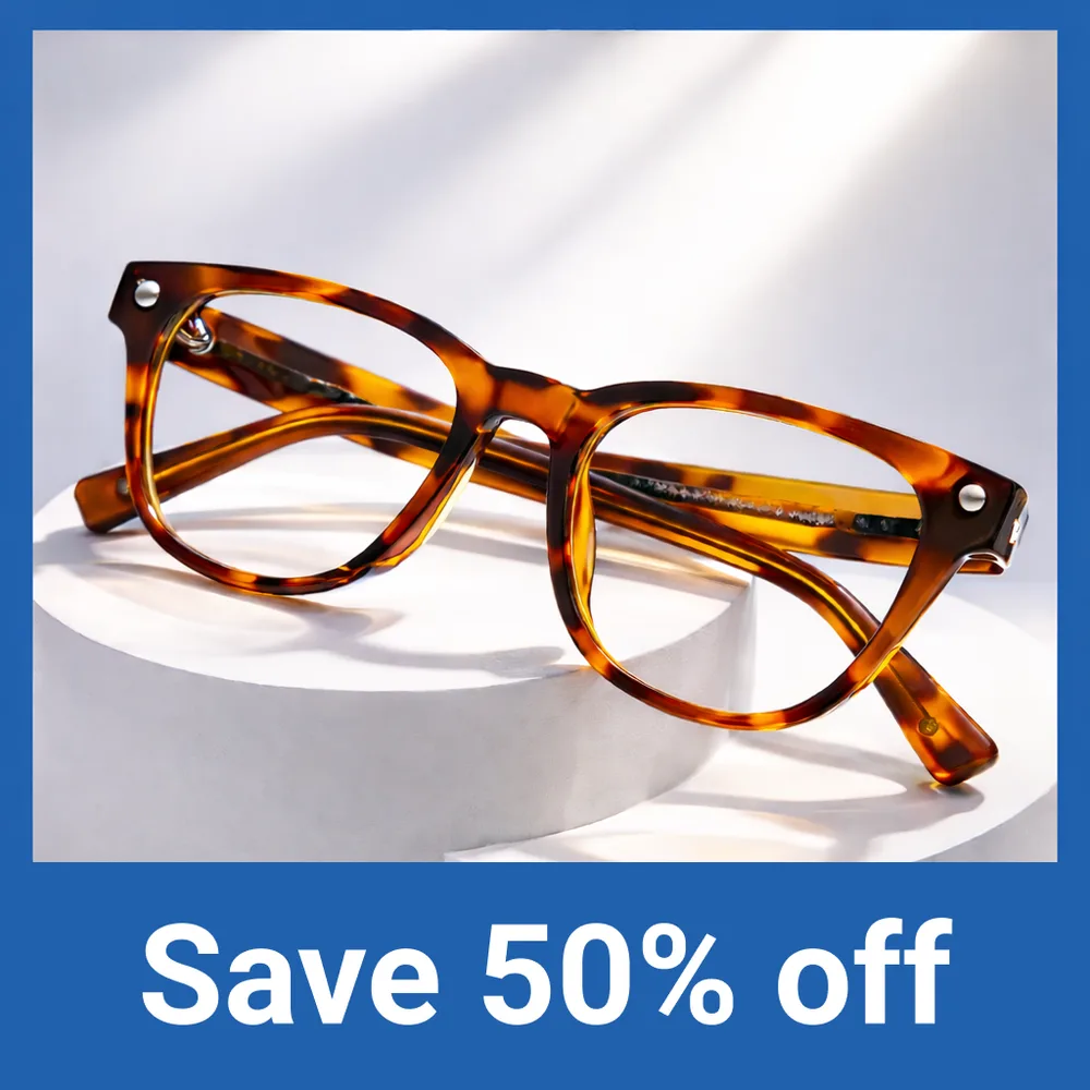 GlassesUSA.com ChatGPT ad — 50% Off Prescription Glasses