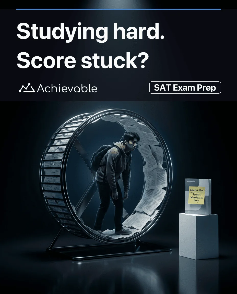 Achievable, Inc. ChatGPT ad — Modern SAT prep; boost your score | Achievable