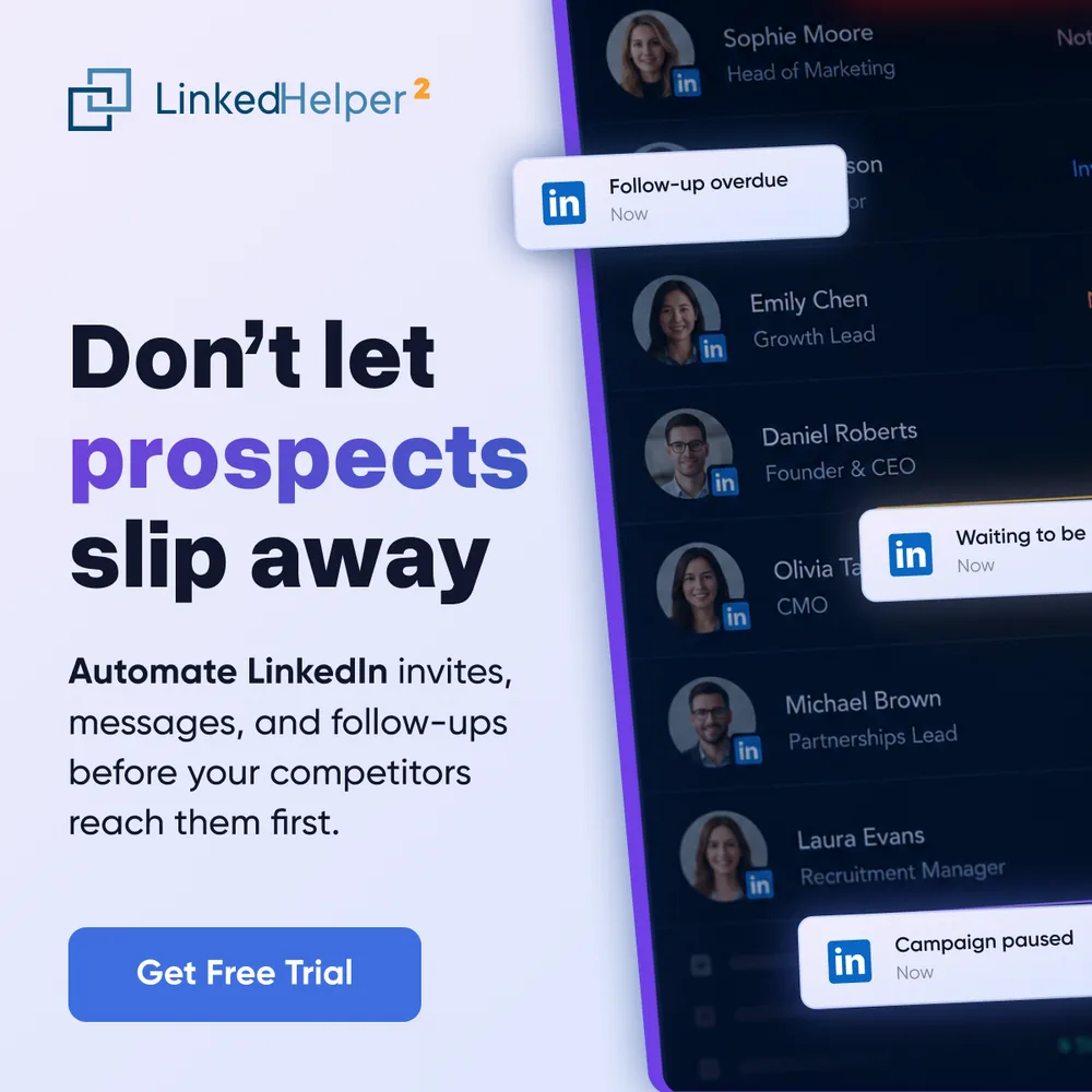 Linked Helper ChatGPT ad — Outreach Tool — Full Visibility in Career & Jobs