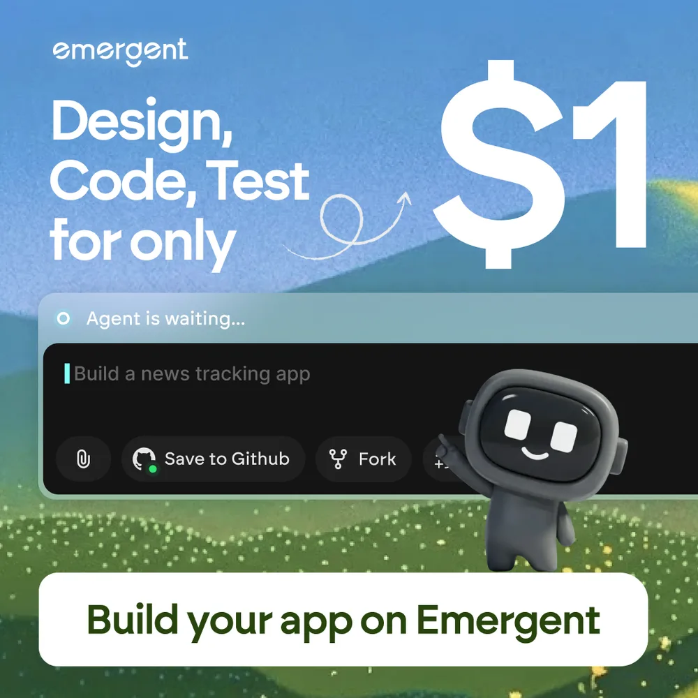 Emergent ChatGPT ad — Build Apps and sites without code in Cloud & DevOps