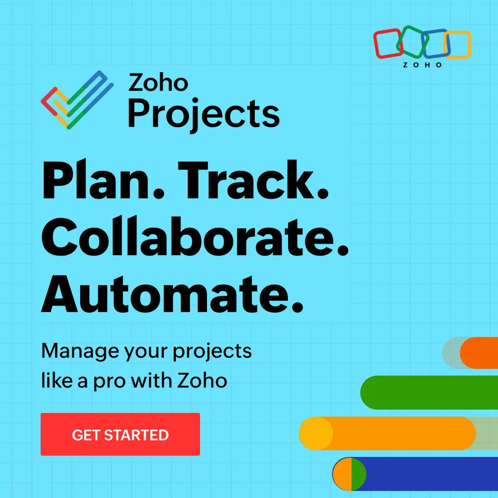 Zoho Corporation ChatGPT ad — Try Zoho Projects for Free in Stablecoin & Payments