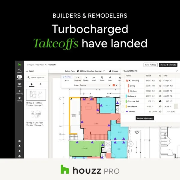 Houzz ChatGPT ad — Construction Estimating & Takeoff Software