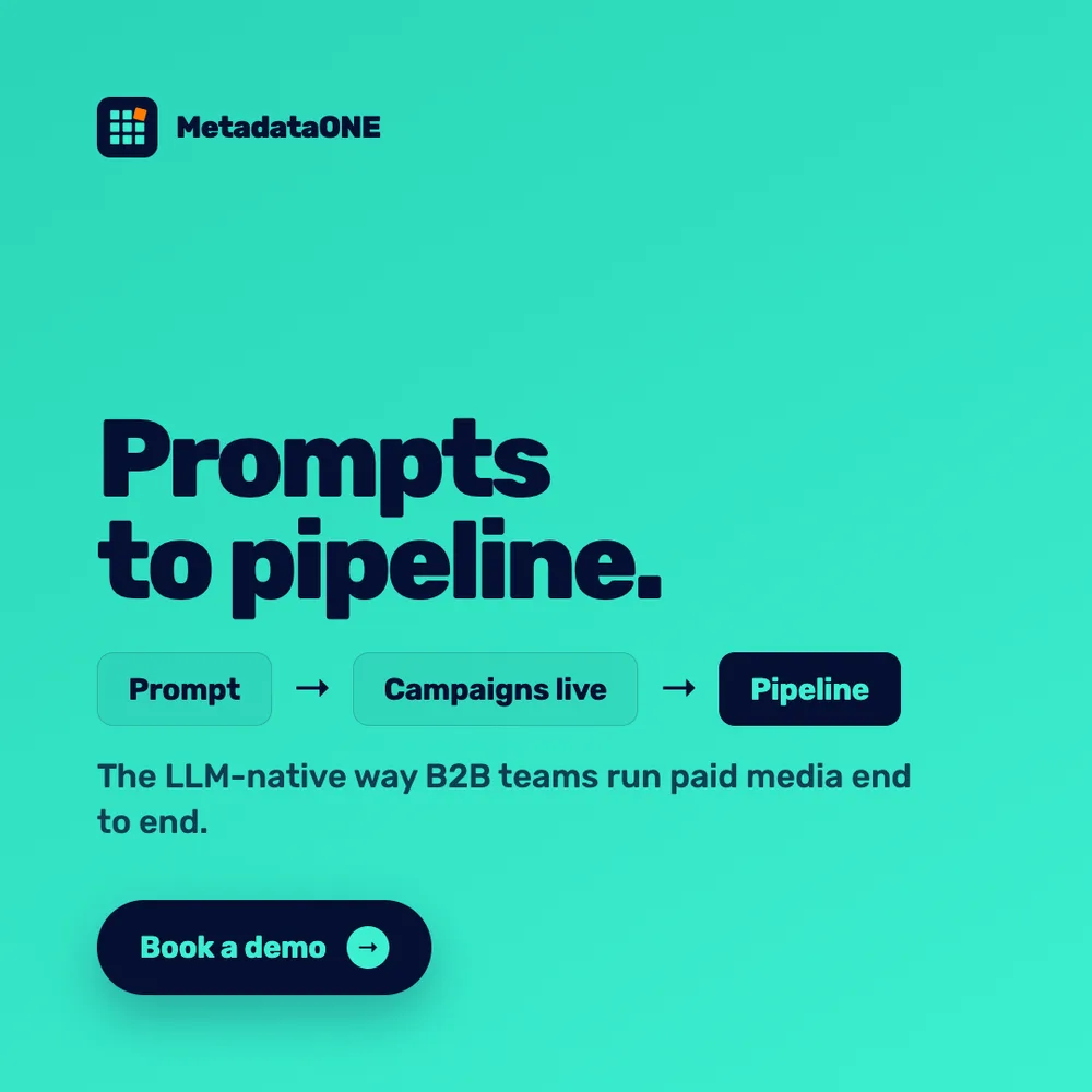 Metadata Inc ChatGPT ad — Prompts to Pipeline