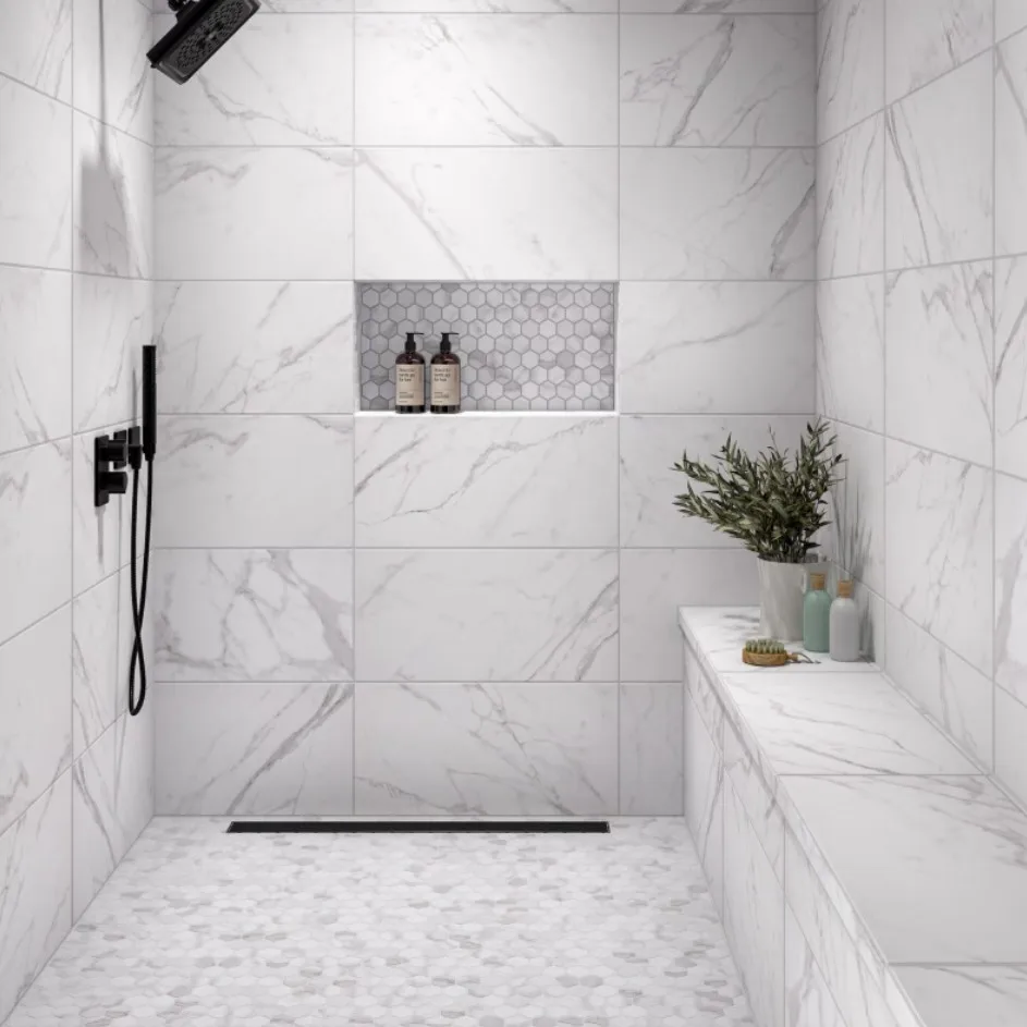 Lowe's ChatGPT ad — Walk-In Shower Tile Ideas
