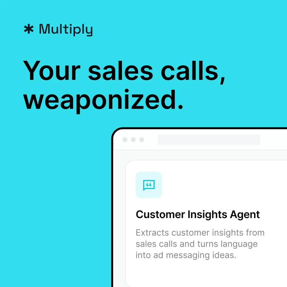 Multiply ChatGPT ad — Ad Copy That Learns Your Brand and Your Buyers in SaaS & Productivity