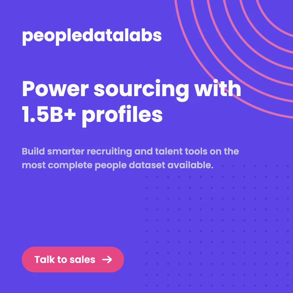 People Data Labs ChatGPT ad — Power sourcing with 1.5B+ profiles in Business Consulting