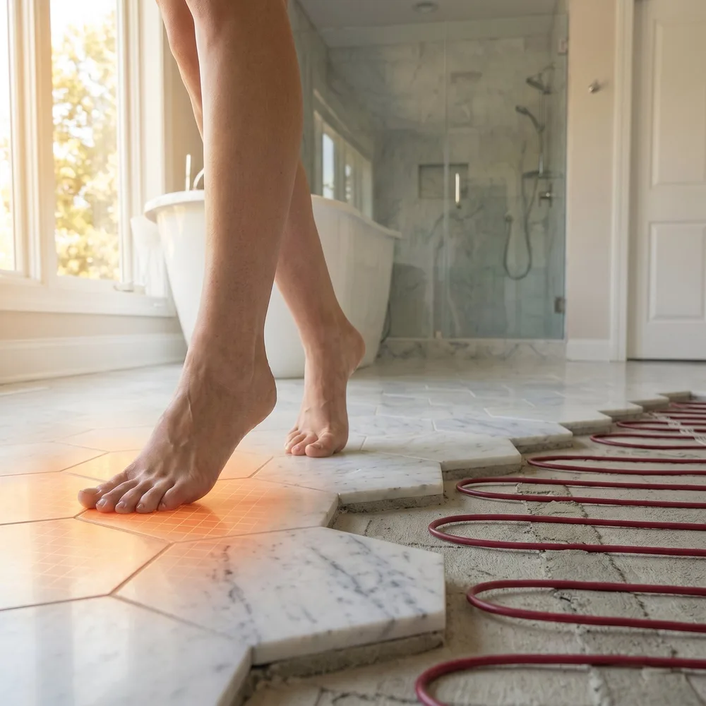 WarmlyYours.com, Inc. ChatGPT ad — Warm Your Bathroom Floor