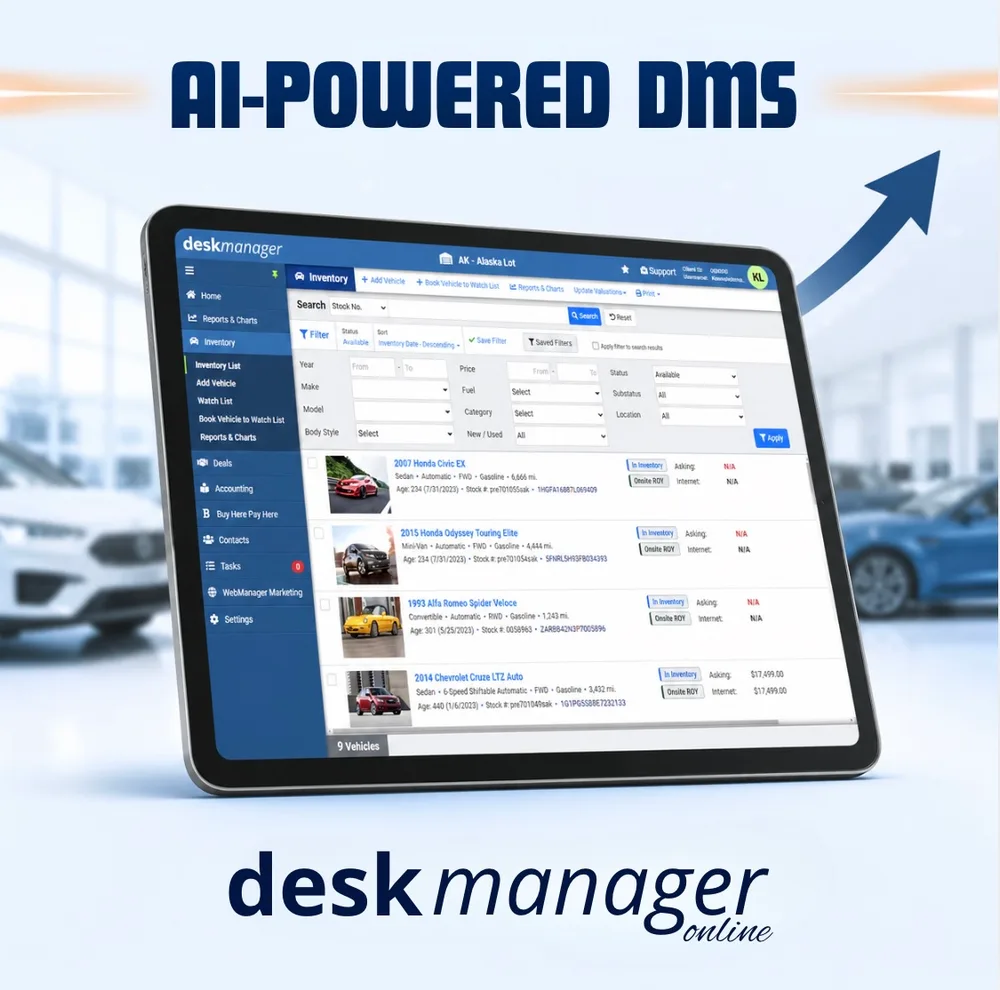 AutoManager Inc ChatGPT ad — AI-Powered DMS for Used Car Dealers in Automotive & Mobility