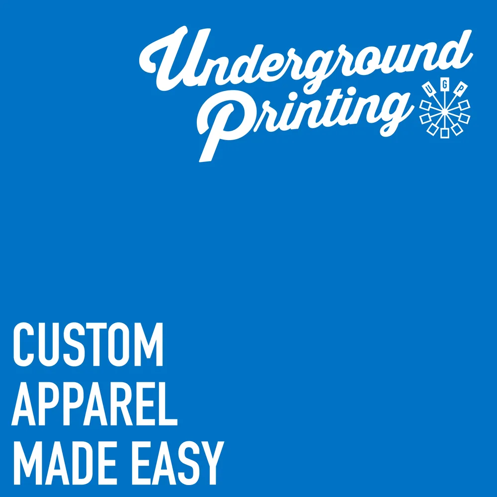 Underground Printing ChatGPT ad — Custom Apparel Made Easy