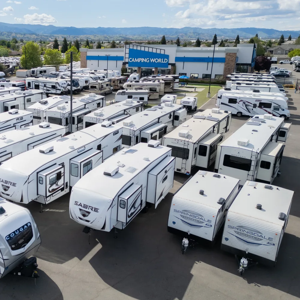 Camping World ChatGPT ad — Shop New & Used RVs for Sale