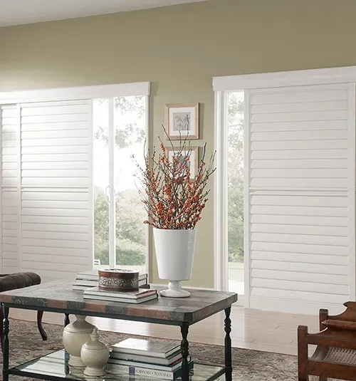 Blinds Galore ChatGPT ad — 2 1/2" Sliding Shutters in Real Estate