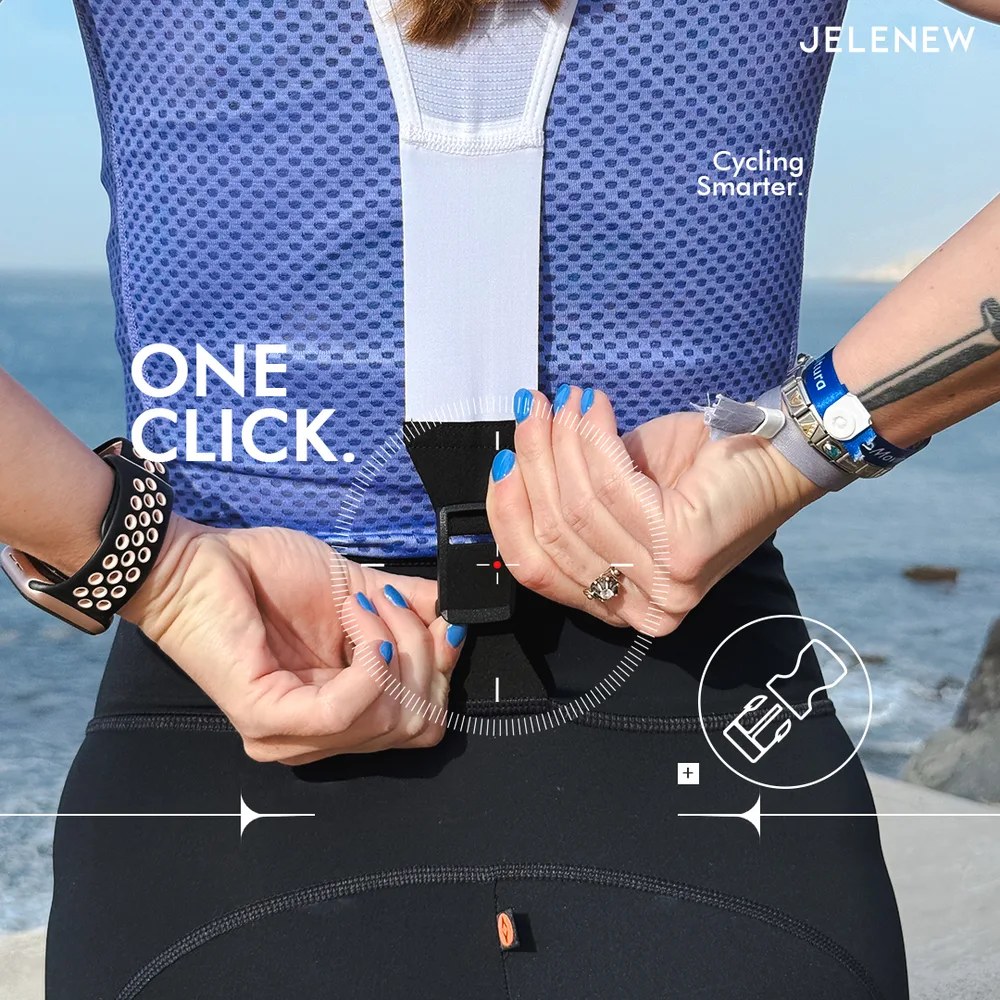 Jelenew Incorporated ChatGPT ad — One-Click Quick Release Bib Shorts