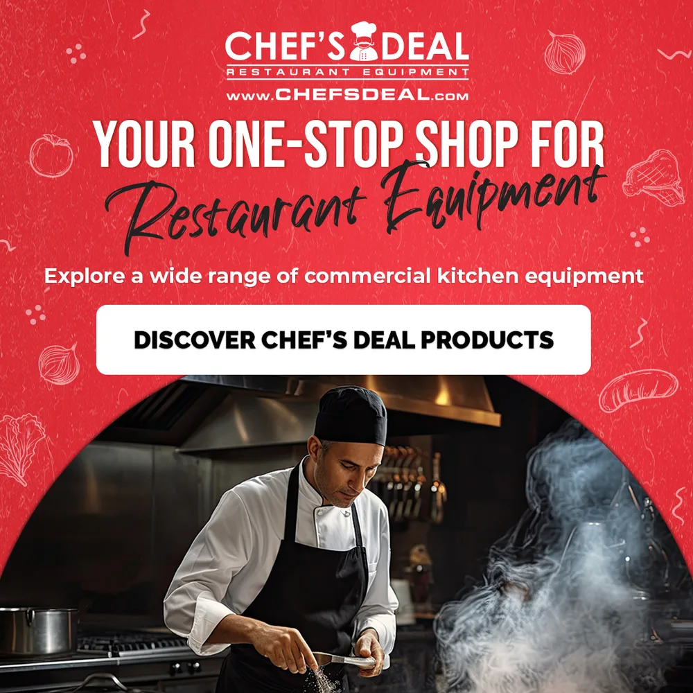 Chef’s Deal ChatGPT ad — Buy Commercial Restaurant Equipment Today.