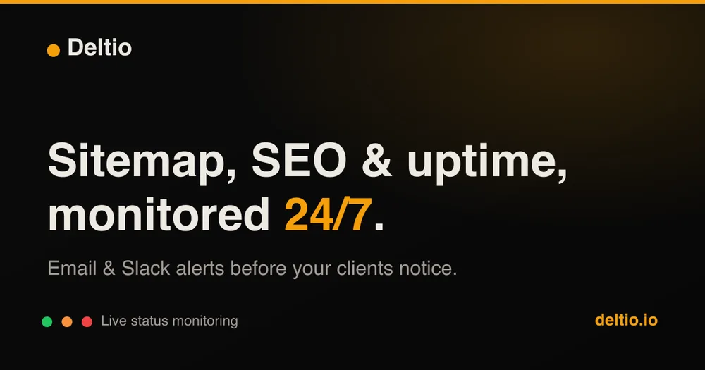 Mintense Inc. ChatGPT ad — Deltio Sitemap, SEO tags & Uptime Monitoring in Cloud & DevOps