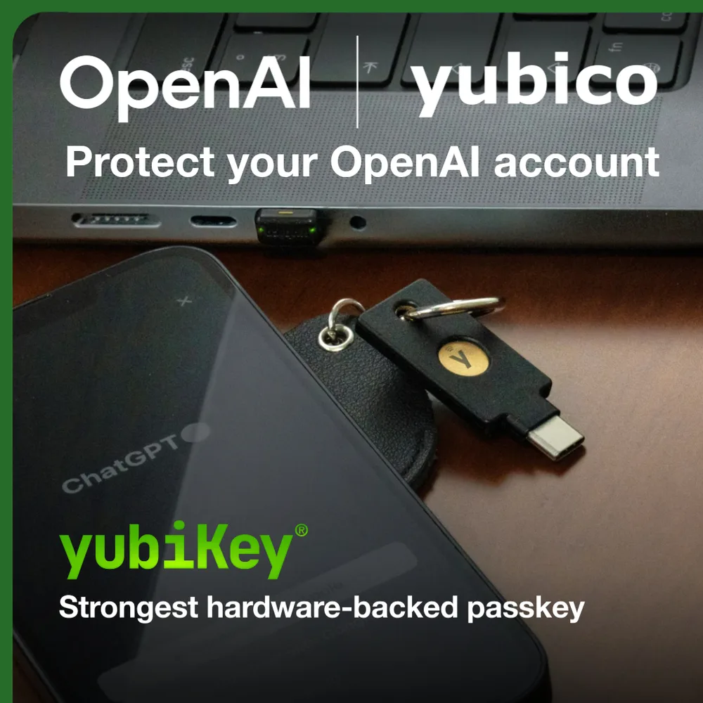 Yubico ChatGPT ad — Secure Your OpenAI Logins with YubiKey in Cloud & DevOps