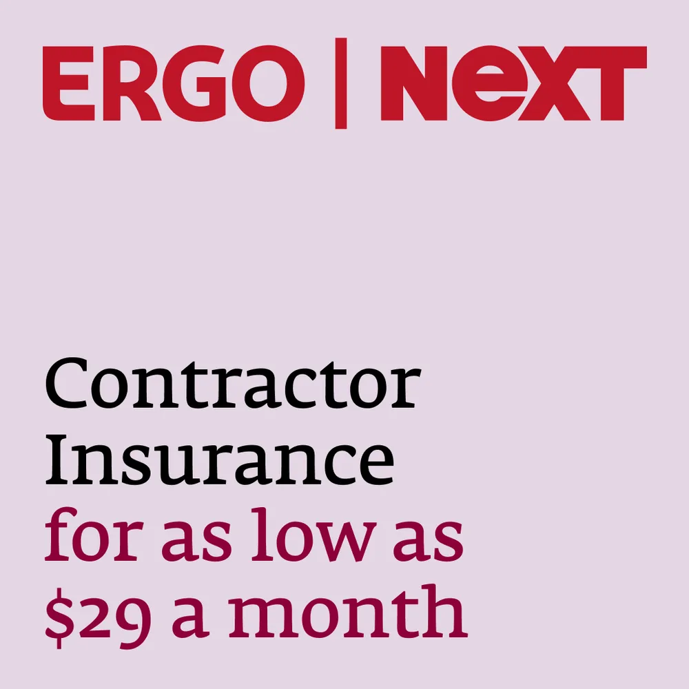 ERGO NEXT Insurance ChatGPT ad — Contractors Ins COI in Real Estate