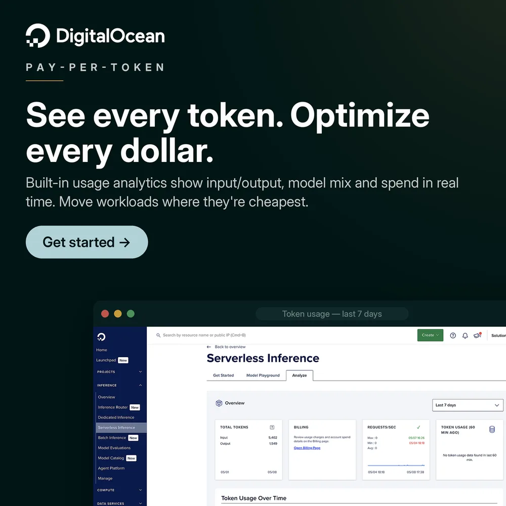 Digital Ocean ChatGPT ad — Pay-per-token AI