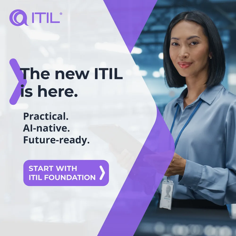 PeopleCert US LLC ChatGPT ad — Get the New ITIL Foundation (Version 5) in Career & Jobs