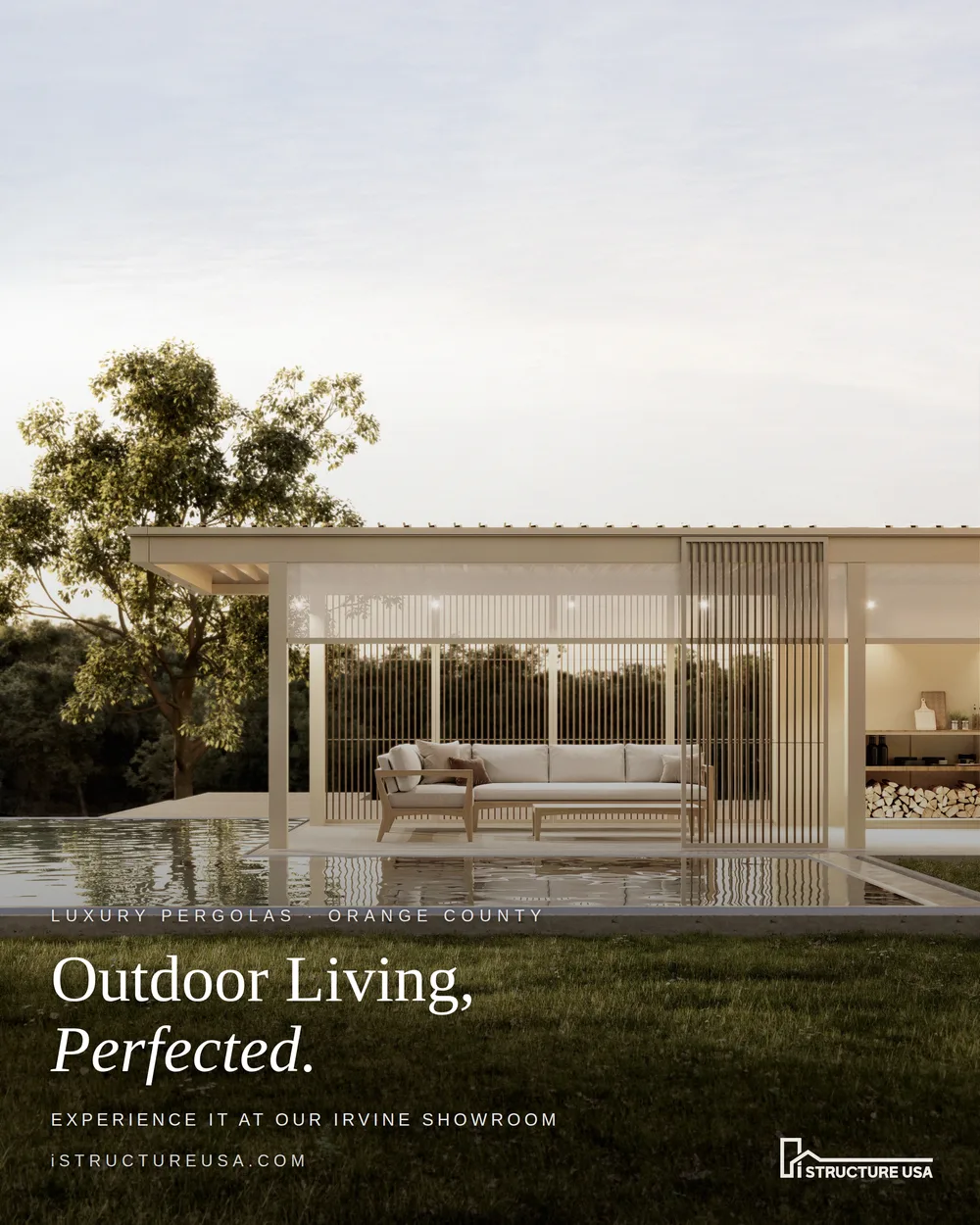 iStructure USA ChatGPT ad — Luxury Pergolas for Outdoor Living in Home & Appliances