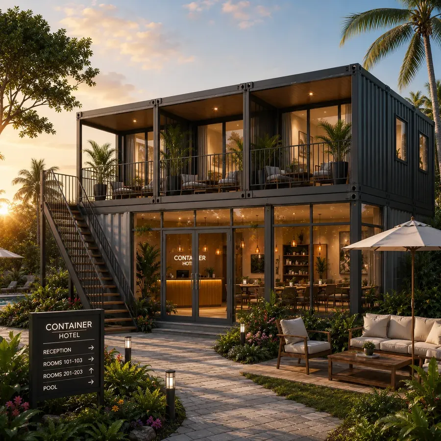 Alibaba.com ChatGPT ad — Flat Pack Container Home in Real Estate