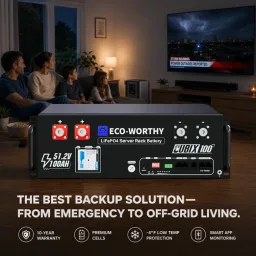 ECO-WORTHY ChatGPT ad — Home Backup for Summer Outages