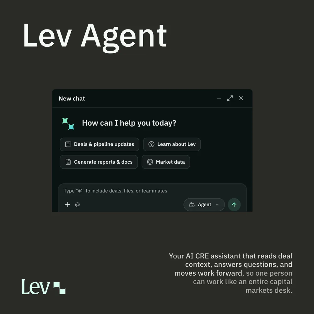 Lev, Inc. ChatGPT ad — Meet the AI agent for CRE deals
