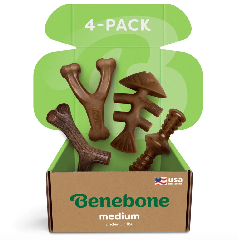 Benebone, LLC ChatGPT ad — Benebone 4-Pack Dog Toys for Aggressive Chewers