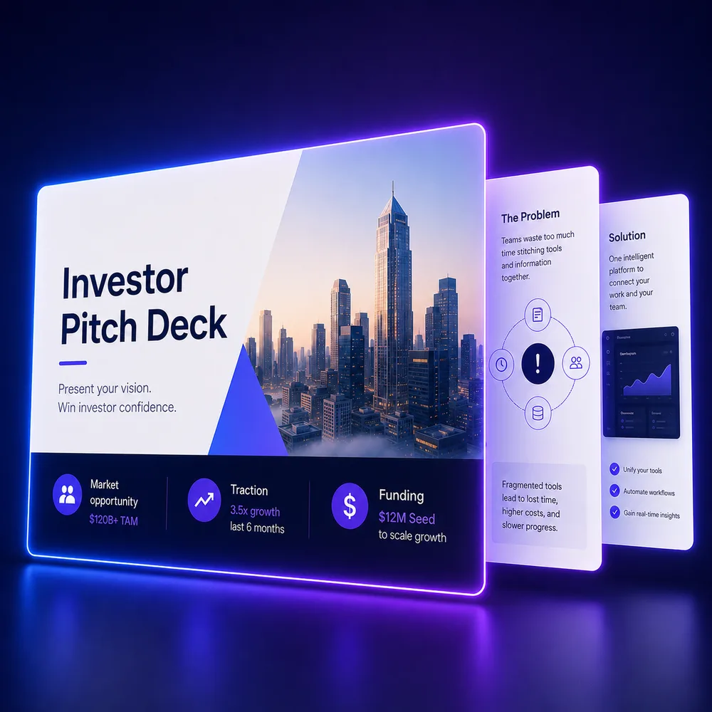 Beautiful Slides, Inc. ChatGPT ad — Build Investor-Ready Pitch Decks in Business Consulting