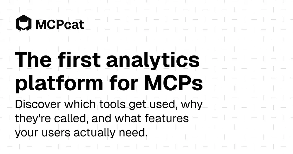 MCPcat, Inc. ChatGPT ad — MCPcat - User analytics and live debugging for MCP