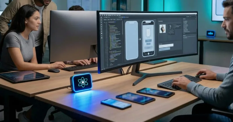 Weblineglobal Inc. ChatGPT ad — Hire React Native Developers in Mobile Apps & Software