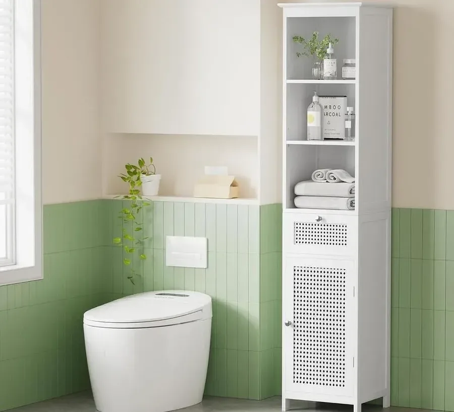 Fantastic Furniture ChatGPT ad — Orli 161cm White Bathroom Cabinet Storage in Real Estate