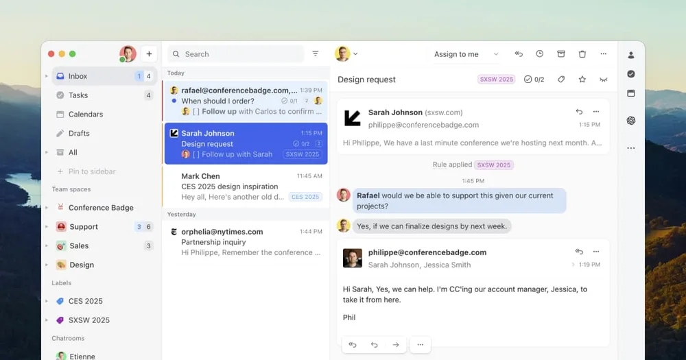 Heliom ChatGPT ad — Missive: Shared Inbox for Teams in SaaS & Productivity