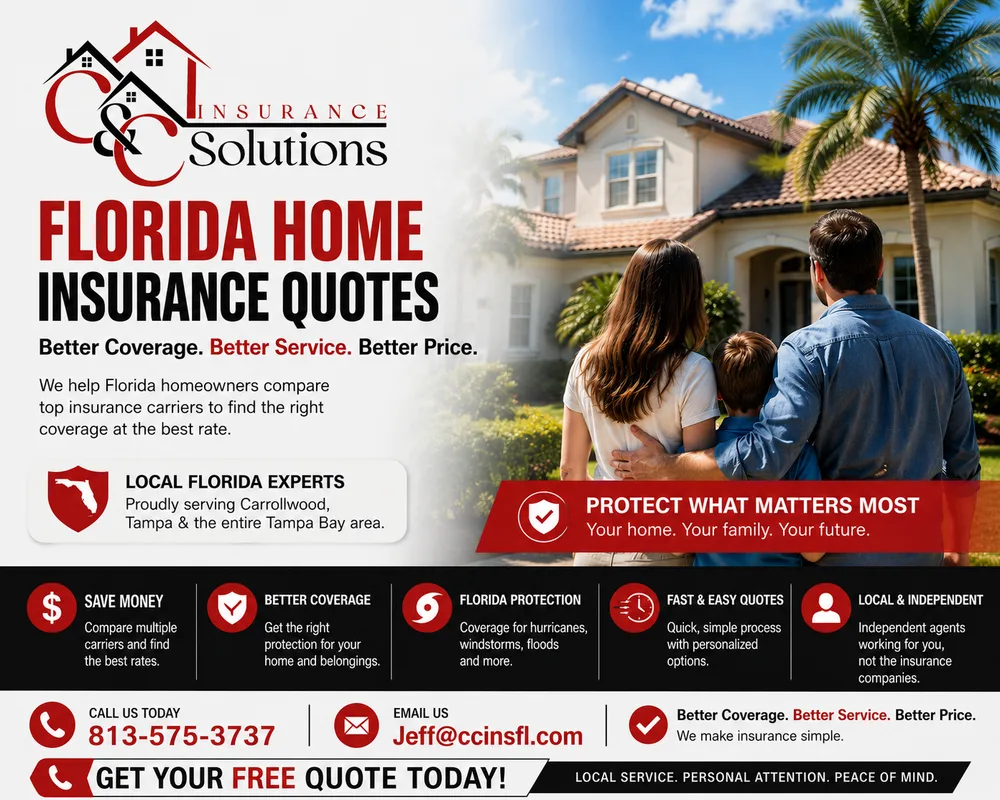 C & C Insurance Soluitons LLC ChatGPT ad — Compare Florida Home Insurance in Roofing Services
