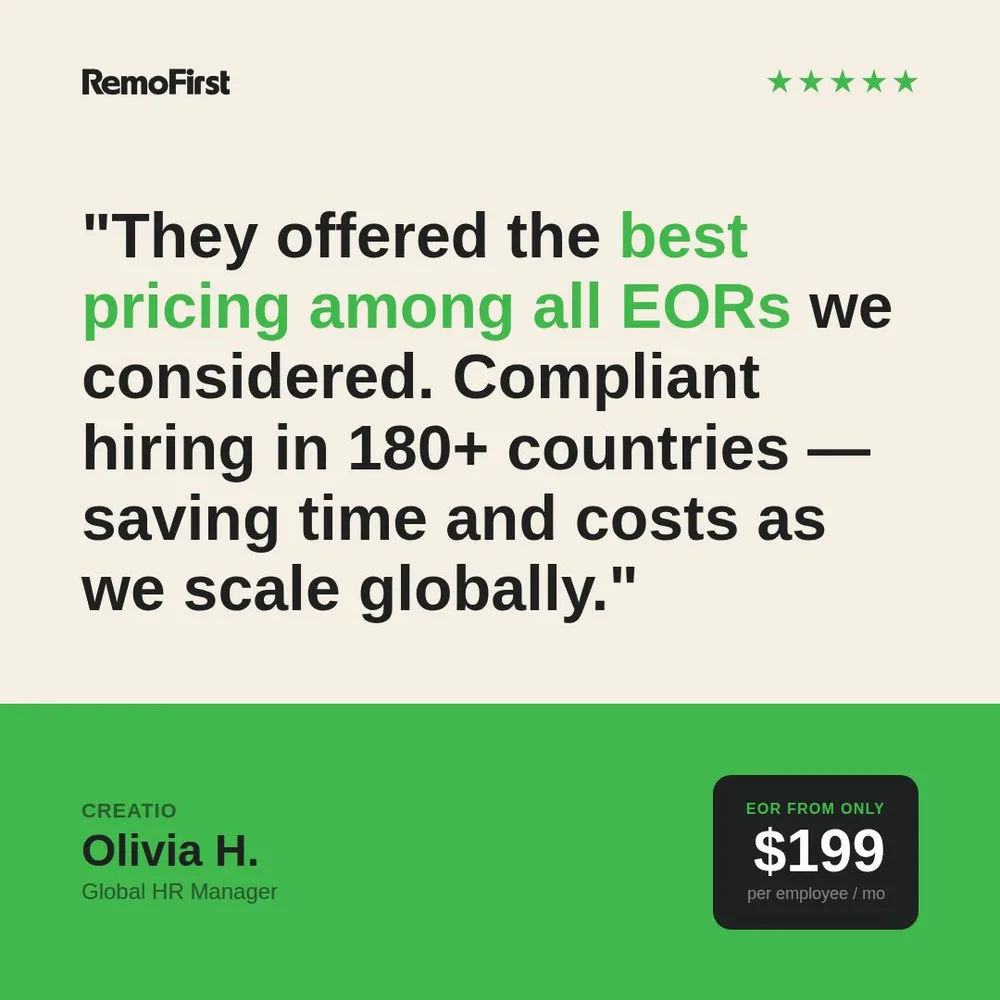 RemoFirst ChatGPT ad — The Most Affordable EOR