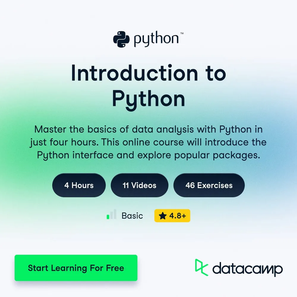 DataCamp ChatGPT ad — Learn Python for a Data Career in Education & Learning