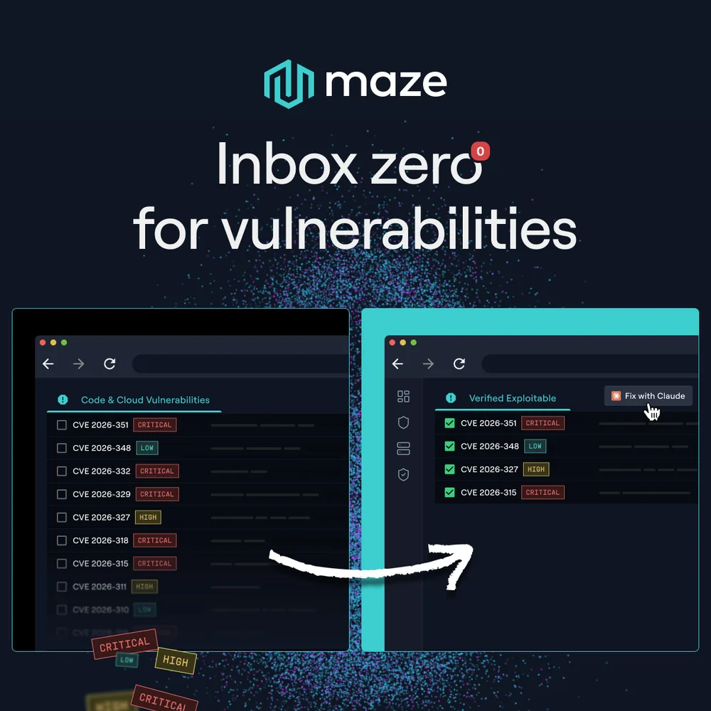 Maze ChatGPT ad — Inbox Zero for your vulnerability queue.